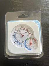 Humidity and Temperature Reader, Black Analog Thermometer and Hygrometer