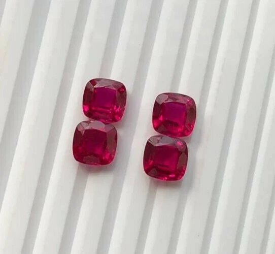 22.60 Cts Lab Created Pink Ruby Faceted 10x10x6 MM pink ruby Loose Gemstone - Image 2 of 4