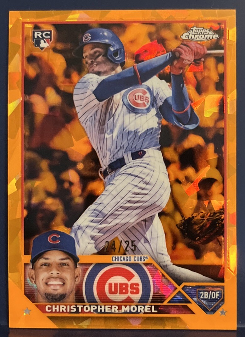Christopher Morel 2023 Topps Chrome Sapphire  Orange Ice RC #308 Cubs 24/25