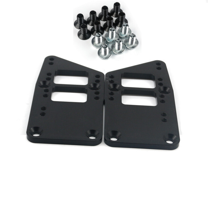 LS Swap Motor Mount Kit for LS1 LS2 LS3 Engines - Black Adapter Plates