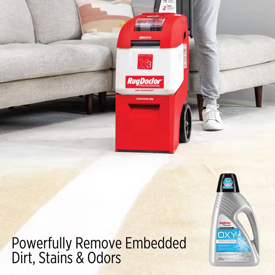 Mighty Pro X3 Commercial Upright Carpet Cleaner with Large Red Pro Pack - Image 4 of 4