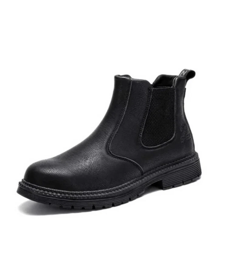 Mens Steel Toe Chelsea Safety Spiez Boots Non-Slip Waterproof Welding Black