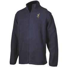 Browning Men's River Blue Fleece Jacket Coat, Buckmark Logo