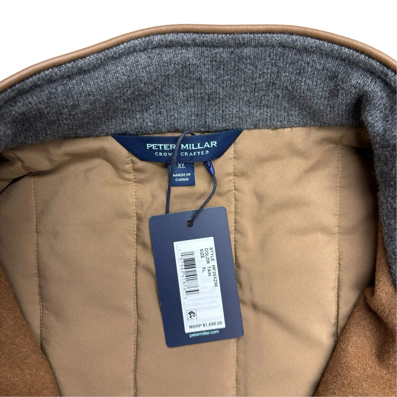 Peter Millar Crown Crafted Tempest Doeskin Wool Brown Jacket, Size XL $1695 NWT - product detail image 4