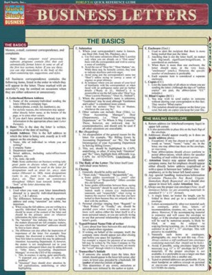 Business Letters (Quickstudy: Business) - Cards By BarCharts, Inc - VERY GOOD
