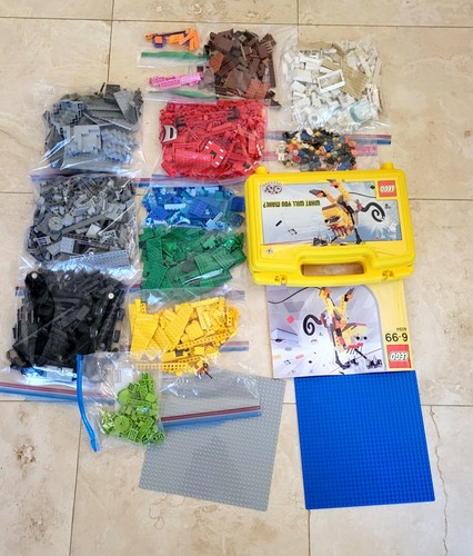 Collection of Lego Bricks, Base Plates, Yellow Storage Case, Instruction Manual - Picture 10 of 12