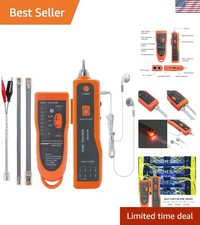 Multifunction Wire Tester Tracker: RJ45/RJ11 - Battery Powered with Earphones