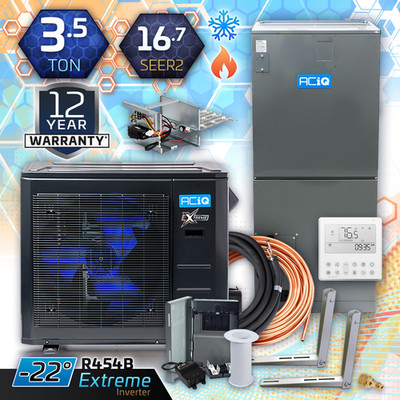 ACiQ 3.5 Ton EXTREME Heat Pump Inverter AC Multi-Position Central Air System Kit