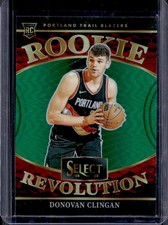 2024-25 Panini Select Donovan Clingan Rookie Revolution RC Green Prizm #11