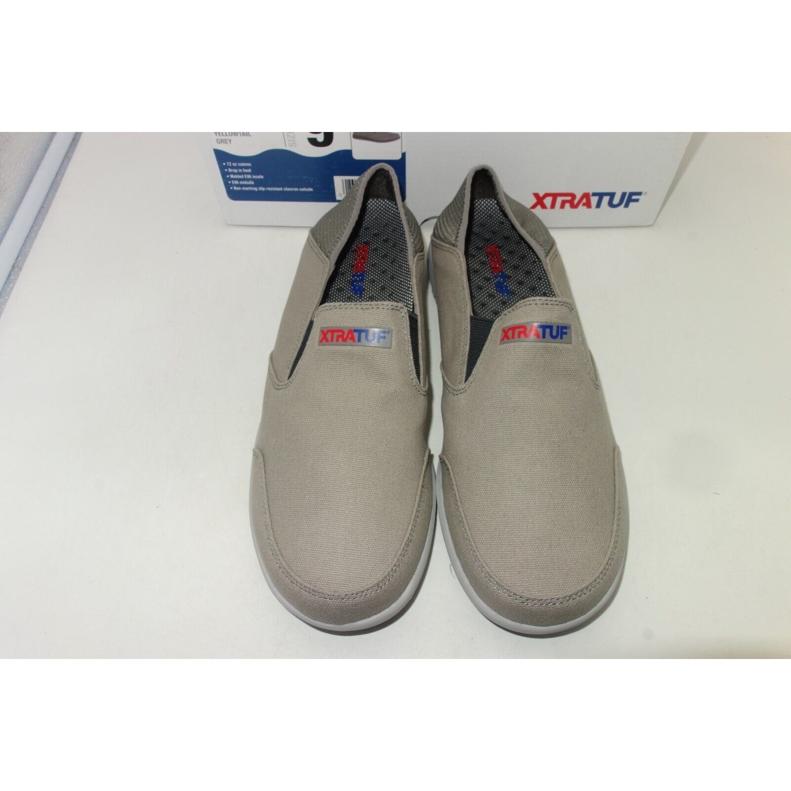 NEW Xtratuf Yellowtail Slip On Shoe Boat Deck Shoes Gray Men's 9