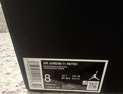 Jordan Air Jordan 11 Retro Black/Gamma Blue CT8012-047 Men's