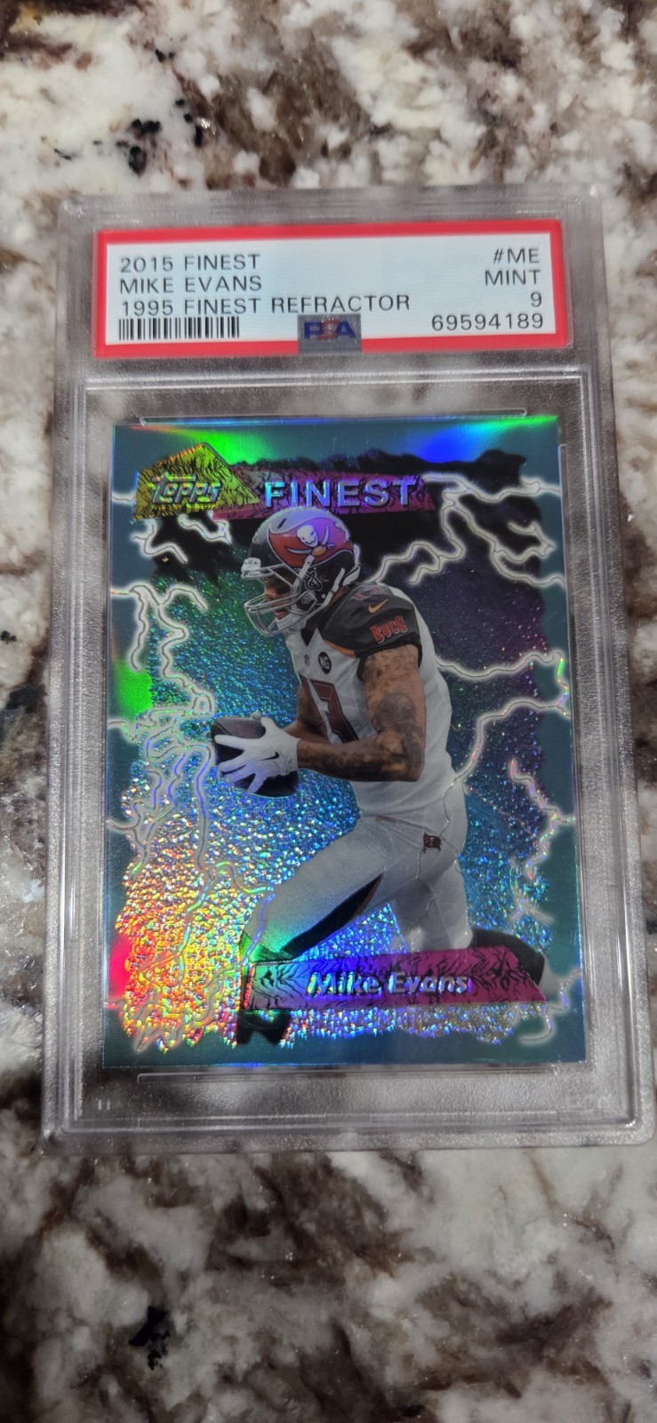 2015 Topps Finest - 1995  Refractor Mike Evans #95FRRME Psa 9