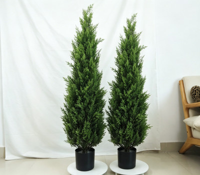 2 Pack 5ft Artificial Cedar Trees