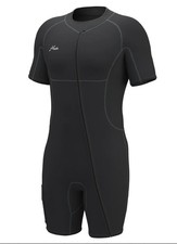 Hevto Men s 2mm Neoprene Shorty Wetsuit Front Zip Surf Dive Swim Snorkel