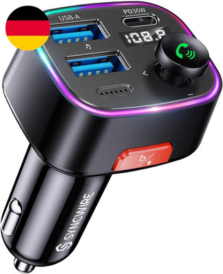 Syncwire FM Transmitter Auto Bluetooth 5.4 48W (PD 36W & 12W) Bluetooth Adapter 