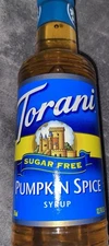 Torani Pumpkin Spice SUGAR FREE Syrup Flavor Coffee 12.7Oz  exp. 08/23/2026