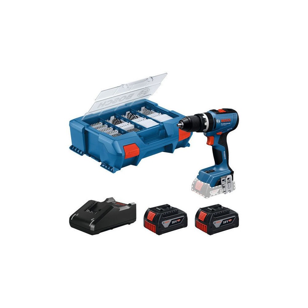 Perceuse a percussion Bosch Professional GSB 18V-65 au couple de 65 Nm et mandrin en métal 13mm