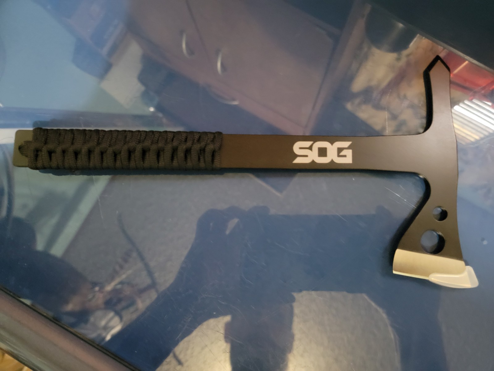 SOG Paracord Tomahawk - 9.5" Survival Hatchet / Camping Tool - Black - Unused