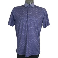 Greyson Wolf All Over Print Performance Stretch Golf Polo Shirt Mens M