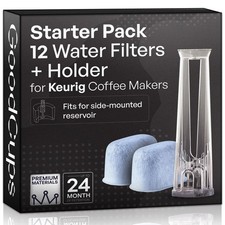 Water Filter Holder and 12 Water Filters for Keurig K-Supreme, K-Slim, K-Expr...