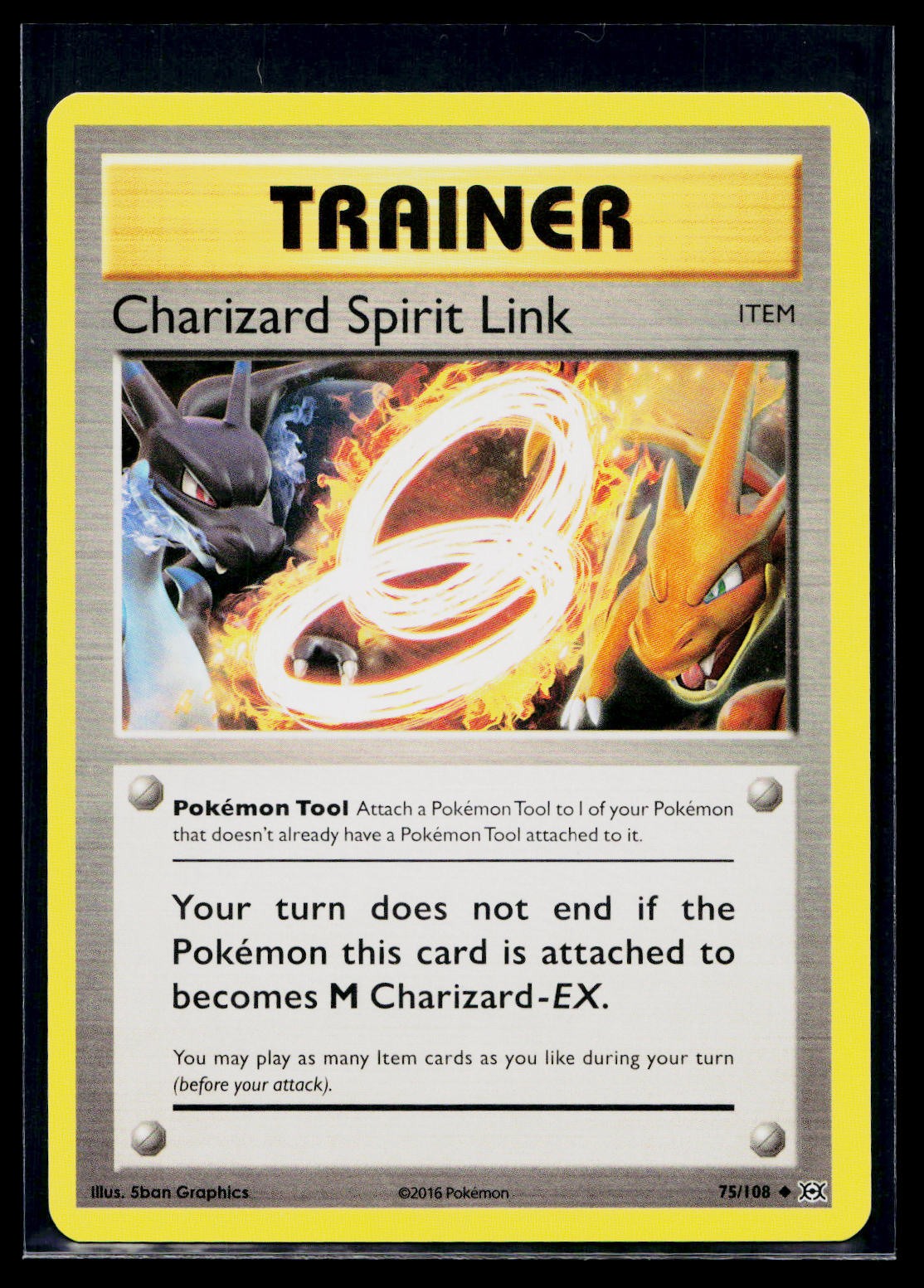 🎴Charizard Spirit Link #75/108 XY - Evolutions Uncommon Near Mint +