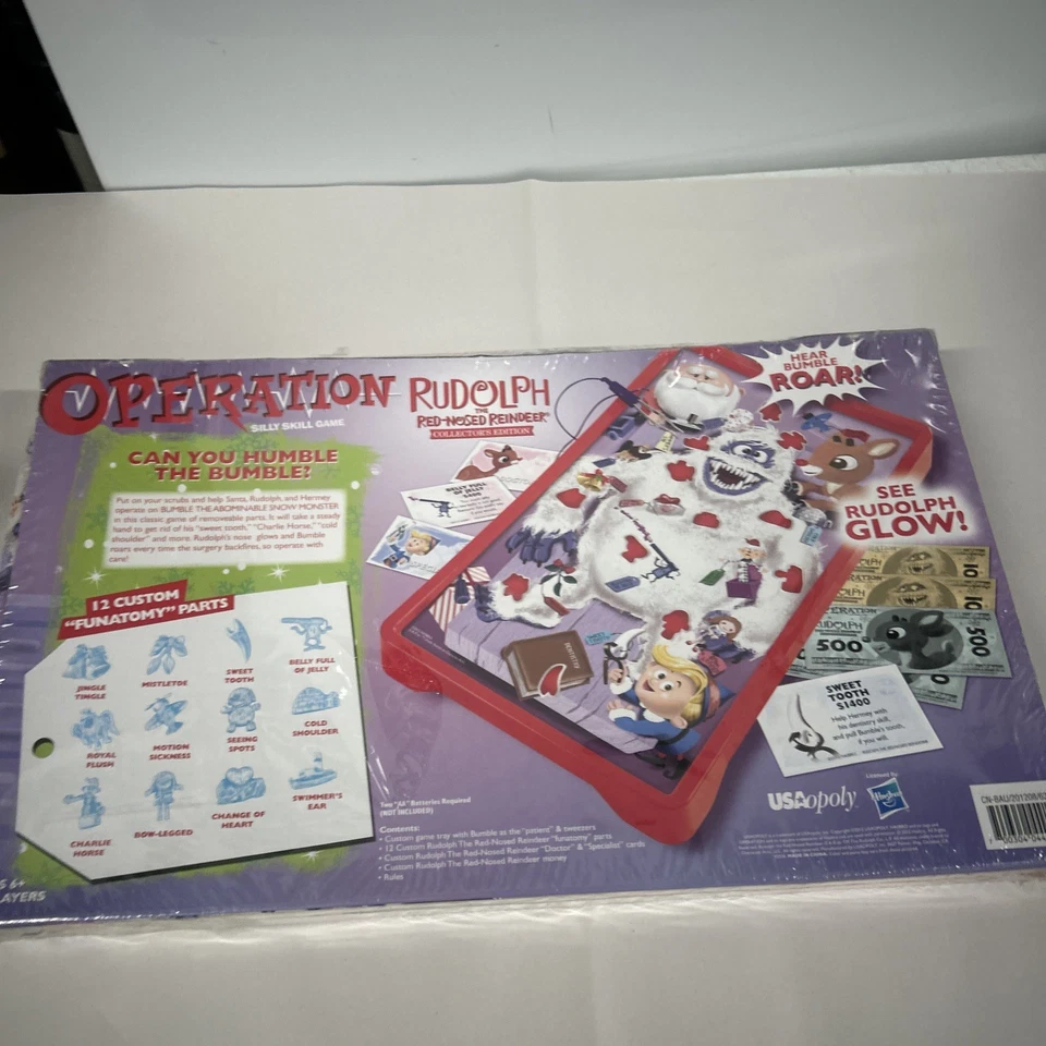 OPERATION Hasbro Game Rudolph The Red Nosed Reindeer Christmas Ed New/sealed - Image 2 of 2