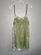 Intimately Free People Mini Slip Made You Look Green Lace Size Small NWT