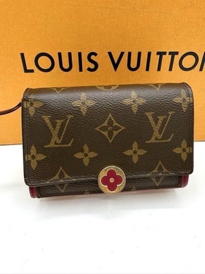 Louis Vuitton Monogram Portefeuille Flore Compact Wallet M64588 Used