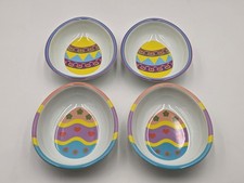 Melamineware Easter Egg Bowls Set Of 4 Bowls Very Colorful Egg Shaped