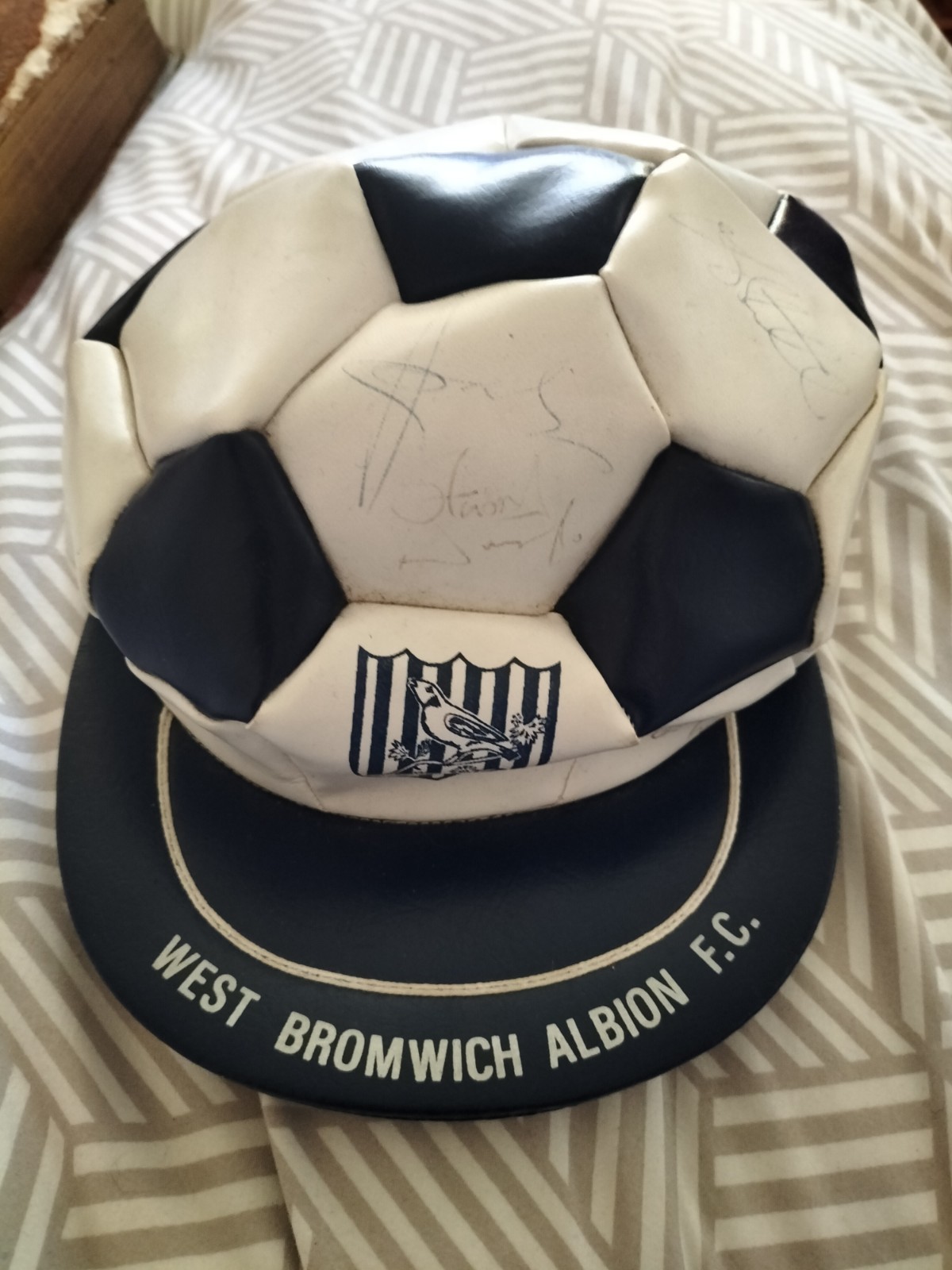 Vintage 1980's West Bromwich Albion Signed Cap/Hat.Keith Burkenshaw,McNally Etc. for sale on Ebay