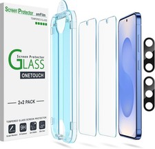 AmFilm 2 Pack OneTouch Tempered Glass Screen Protector for Samsung Galaxy S25 5G