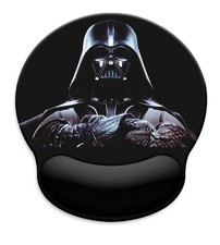 Black Mouse Pad with Wrist Rest,Non-Slip Rubber Base for Comfortable Gaming M...