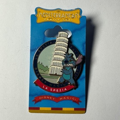 Disney Pin DCL Mediterranean Cruise 2007 La Spezia Stitch Leaning Tower Of Pisa