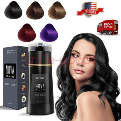 Hair Dye Shampoo Nova Hair Instant Color Dye Shampoo Plant Essence HOT Hair Care