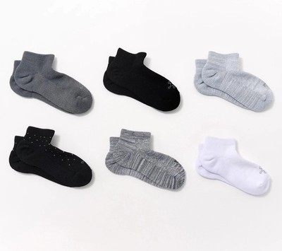 Tommie Copper Basic Dot 6Pk Snugstay Ankle Compression Socks - Medium