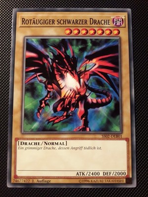 Yu-Gi-Oh! Red-Eyes Black Dragon, SS02-DEB01, Common, 1st A., German, NM-