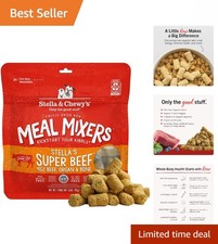 Freeze-Dried Raw Beef Meal Mixers - 95% Grass-Fed Nutrition for Picky Dogs 3.5oz 82.24 per pound