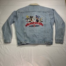 Vintage 90s Looney Tunes Warner Bros. Studio Store Denim Jacket - Size Small
