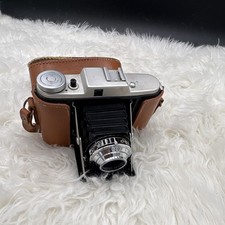 Voigtl nder Vario 6x6 Vintage Folding Camera w/ Brown Leather Case