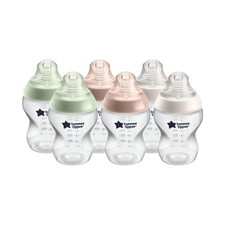 Image of Tommee Tippee Closer to Nature Baby Bottles Anti-Colic Silicone Teat 6 x 260ml