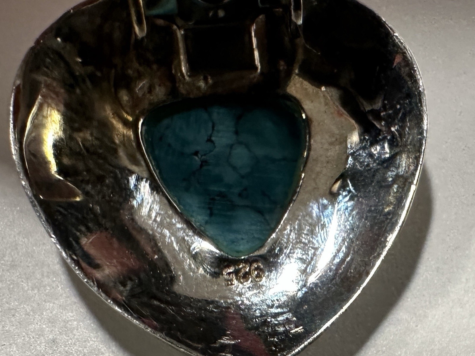 NICE Triangular Shaped Stabilized Turquoise Sterl… - image 6