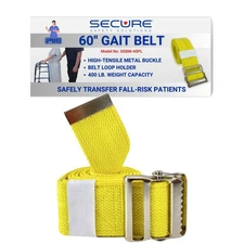 Secure SGBM-60Y Transfer and Walking Gait Belt with High Tensile Metal Buckle