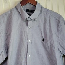 Polo Ralph Lauren Shirt Mens XL Blue Long Sleeve Button Up Custom Slim Fit USA