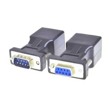 2 PCS RS232 DB9 to RJ45 Serial Adapter, DB9 Male, Female to RJ45 Female Set