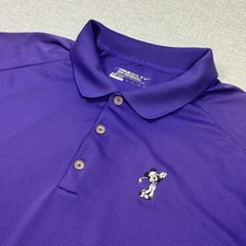 Nike Tour Disney Parks Mickey Mouse Golf Polo Shirt Mens 2XL Purple Short Sleeve