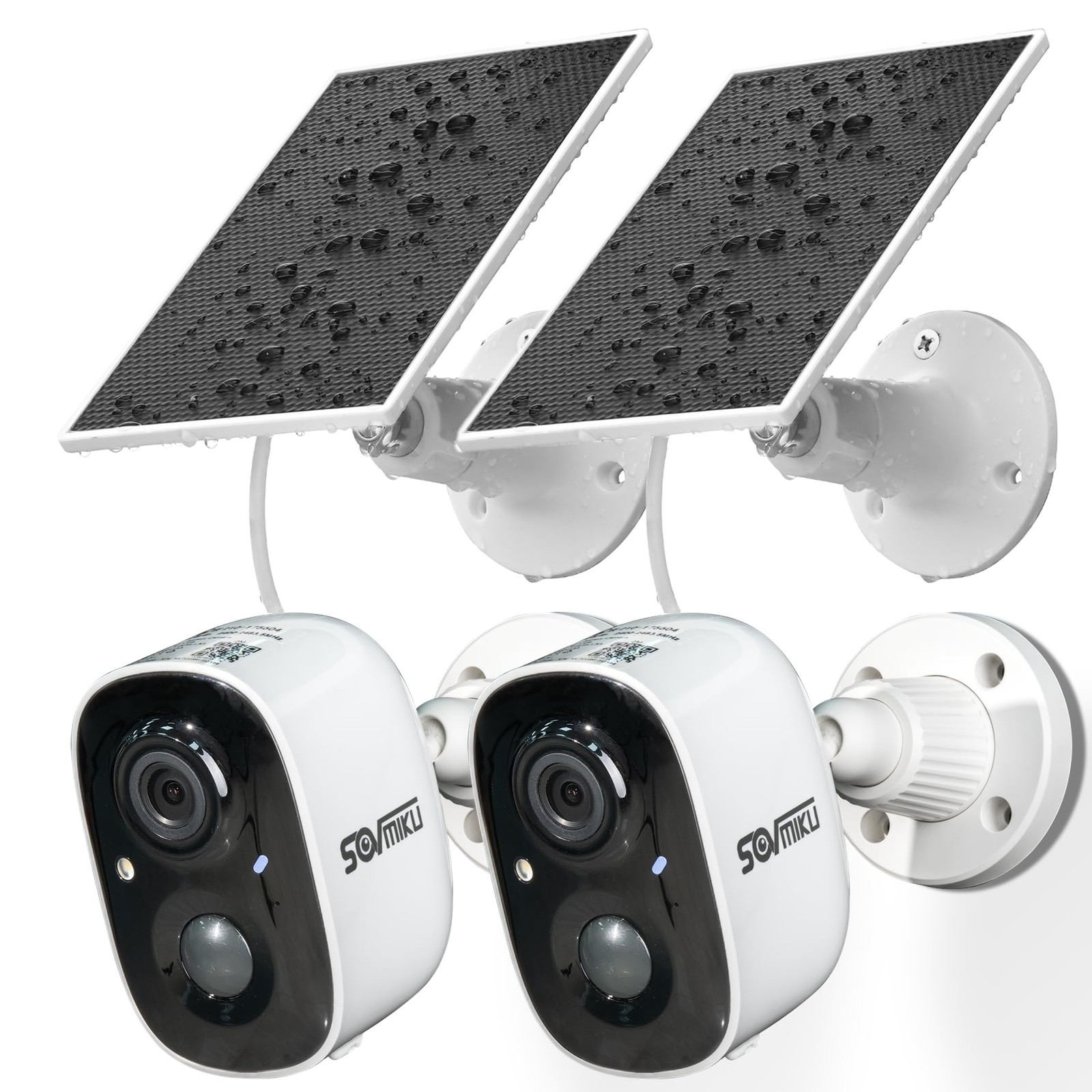 2CG6 Wireless Solar-Powered Outdoor Security Camera with PIR Motion Detection, Easy Setup, Battery Operated