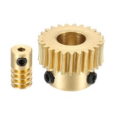 Worm Gear Set 0.5 Module 1:25 Reduction Rate(Gear-6mm Bore, Rod 2mm Bore)
