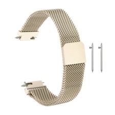 12mm Stainless Steel Metal Mesh Watch Band with Magnetic Buckle Vintage Gold