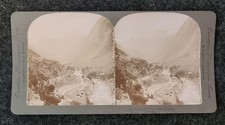 Vintage Stereoscope Card St Gethard Pass As per image
