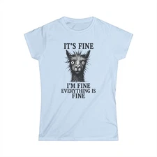 Funny Disheveled Llama Women's Tee, Cute Alpaca Shirt, Hilarious Graphic Top,